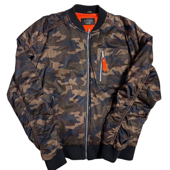 Zara Man Army Print Jacket (S) - Picture 1 of 2